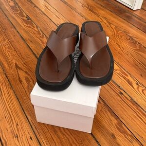 Princess Polly Platform Sandals in Brown